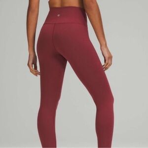 Lululemon Wunder Train High-Rise Tight in Mulled Wine 25”